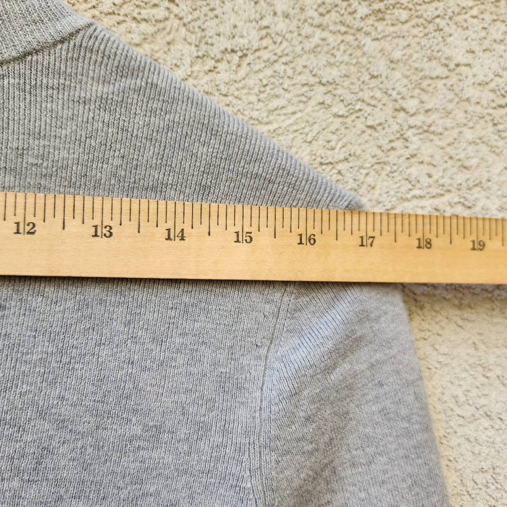 ADRIANO GOLDSHMEID Women's Sweater Medium Gray Wool Blend Pullover Quiet Luxury - Picture 10 of 12